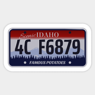 Idaho License Plate Sticker